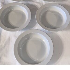 Set of 3 Like new Vintage Dansk Bistro Rimmed white Soup/Pasta Bowls